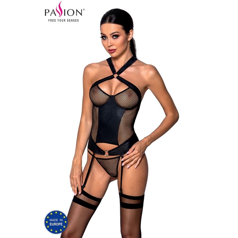 PASSION - AMANDA VEGAN LEATHER CORSET S/M