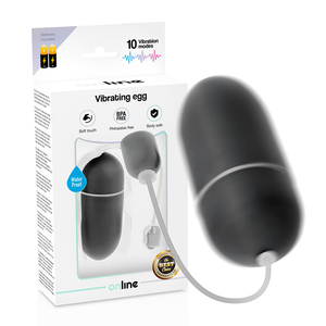 ONLINE - HUEVO VIBRADOR IMPERMEABLE NEGRO