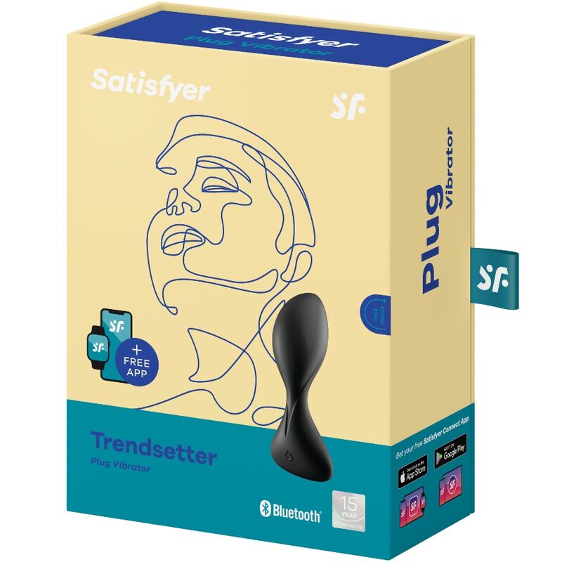 SATISFYER - APP TRENDSETTER VIBRATING PLUG BLACK