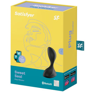 SATISFYER - APP VIBRATING PLUG SWEET SEAL BLACK
