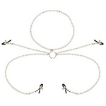 OHMAMA FETISH 4 PINZAS PARA PEZONES CON COLLAR DE CADENA