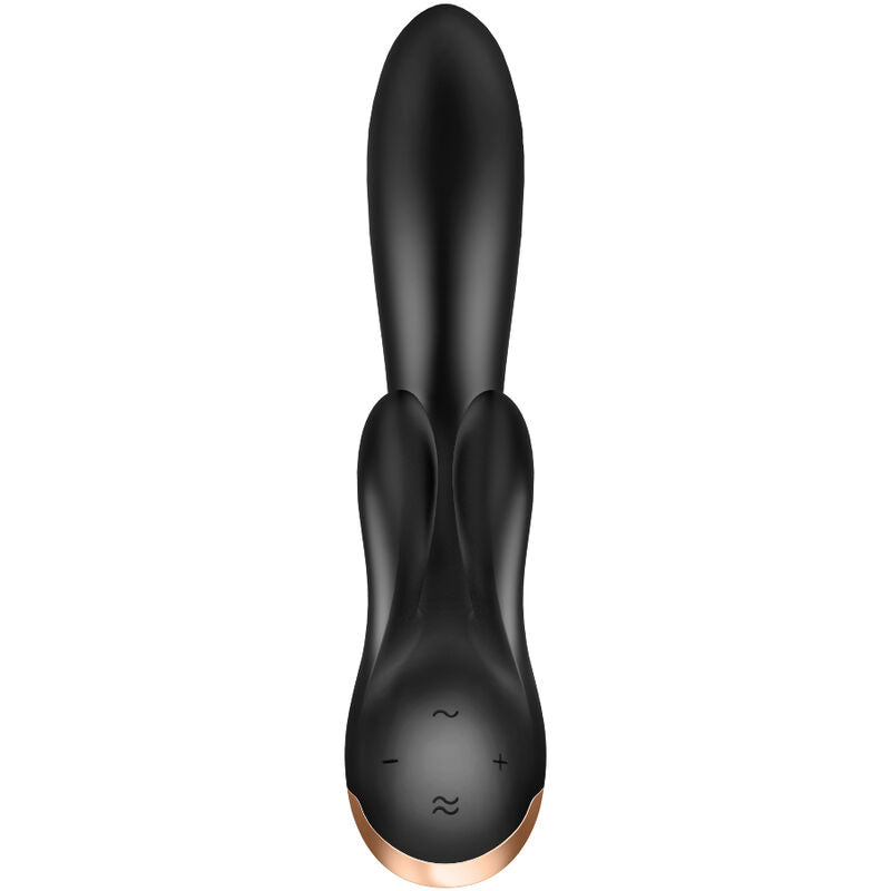 SATISFYER - APP VIBRADOR DOBLE FLEX NEGRO