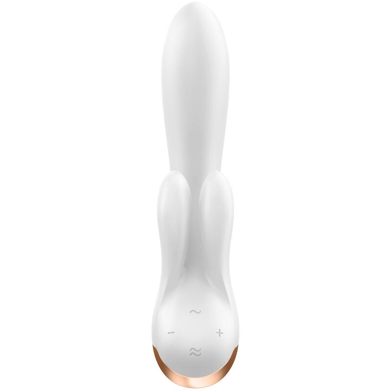 SATISFYER - APP VIBRADOR DOBLE FLEX BLANCO