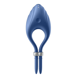 SATISFYER - ANILLO VIBRADOR DUELIST AZUL