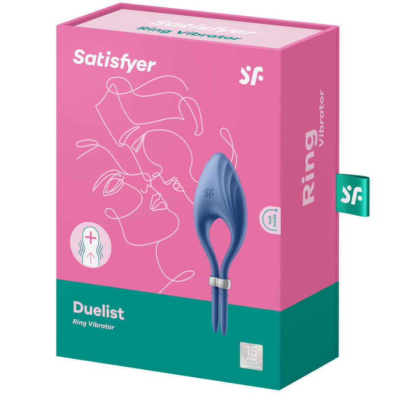 SATISFYER - ANILLO VIBRADOR DUELIST AZUL