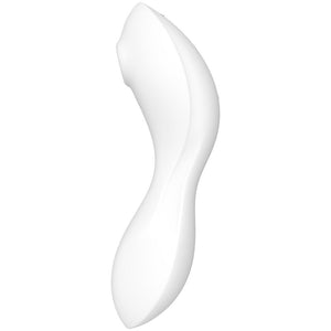 SATISFYER - ESTIMULADOR A Y VIBRADOR CURVY TRINITY 5 BLANCO