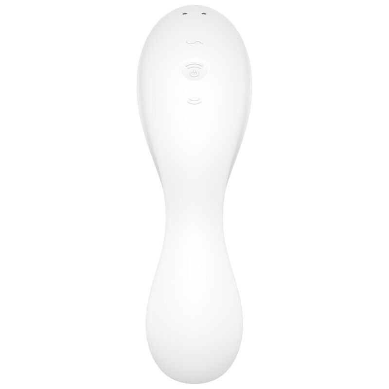 SATISFYER - ESTIMULADOR A Y VIBRADOR CURVY TRINITY 5 BLANCO