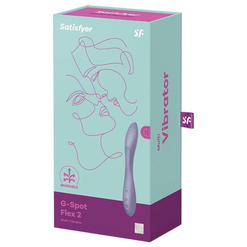 SATISFYER - VIBRADOR MÚLTIPLE PUNTO G FLEX 2 VIOLETA