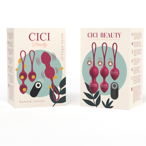 CICI BEAUTY - PREMIUM SILICONE 3 BEADS VIBRATING KEGEL REMOTE CONTROL