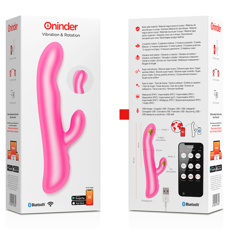 ONINDER - VIBRACIÓN Y ROTACIÓN ROSA OSLO - APLICACIÓN GRATUITA