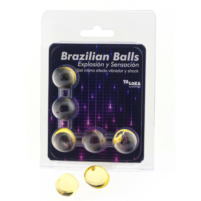 TALOKA - 5 ESFERAS BRASILEÑAS GEL EXCITANTE VIBRANTE Y EFECTO SHOCK