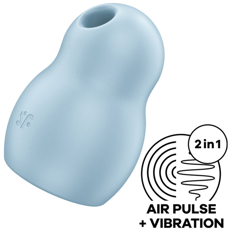 SATISFYER - PRO TO GO 1 DOPPIO ESTIMULADOR Y VIBRADOR AZUL