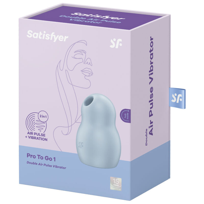 SATISFYER - PRO TO GO 1 DOPPIO ESTIMULADOR Y VIBRADOR AZUL