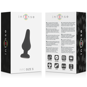 INTENSO - TAPÓN ANAL PIPO S SILICONA NEGRO 9,8 CM