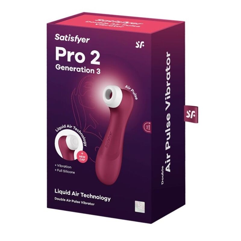 SATISFYER - PRO 2 GENERATION 3 LIQUID AIR WINE RED