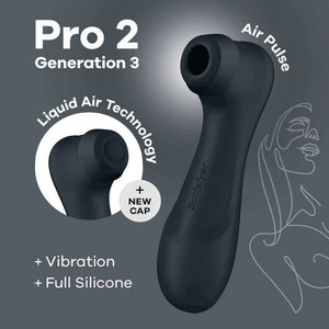 SATISFYER - TECNOLOGÍA PRO 2 GENERACIÓN 3 AIRE LÍQUIDO NEGRO