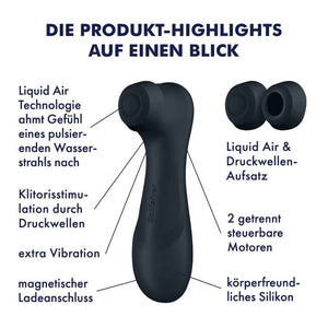 SATISFYER - TECNOLOGÍA PRO 2 GENERACIÓN 3 AIRE LÍQUIDO NEGRO