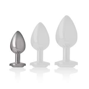 INTENSE - AΝAL PLUG IN METALLO ALLUMINIO CON CRISTALLO ARGENTO MISURA S