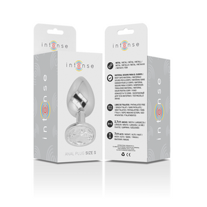 INTENSE - AΝAL PLUG IN METALLO ALLUMINIO CON CRISTALLO ARGENTO MISURA S