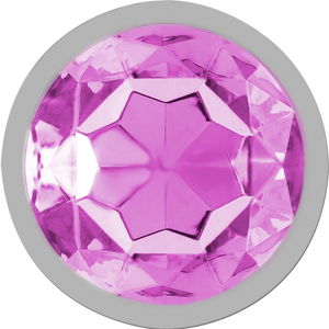 INTENSE - ANAL METAL ALUMINUM PLUG WITH PINK CRYSTAL SIZE S