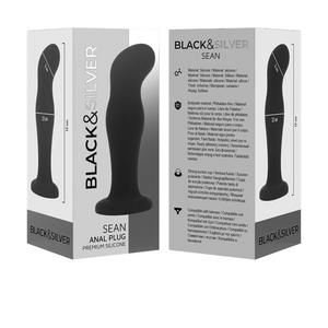 BLACK&SILVER - SEAN PLUG ANAL PREMIUM EN SILICONA NEGRA