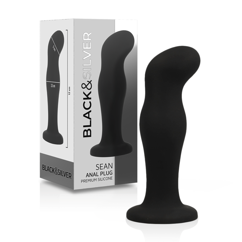 BLACK&SILVER - SEAN PLUG ANAL PREMIUM EN SILICONA NEGRA