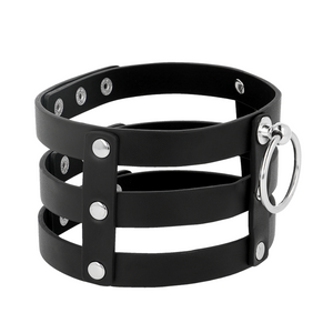 COQUETTE CHIC DESIRE - VEGAN LEATHER CHOKER IN FETISH STYLE