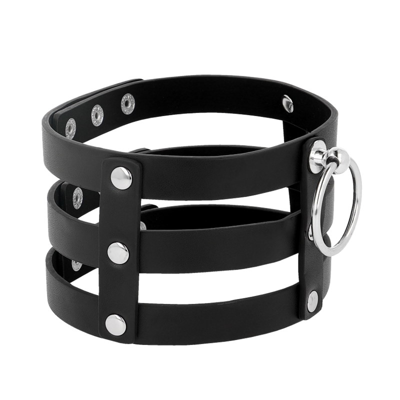 COQUETTE CHIC DESIRE - VEGAN LEATHER CHOKER IN FETISH STYLE