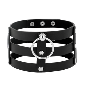 COQUETTE CHIC DESIRE - VEGAN LEATHER CHOKER IN FETISH STYLE