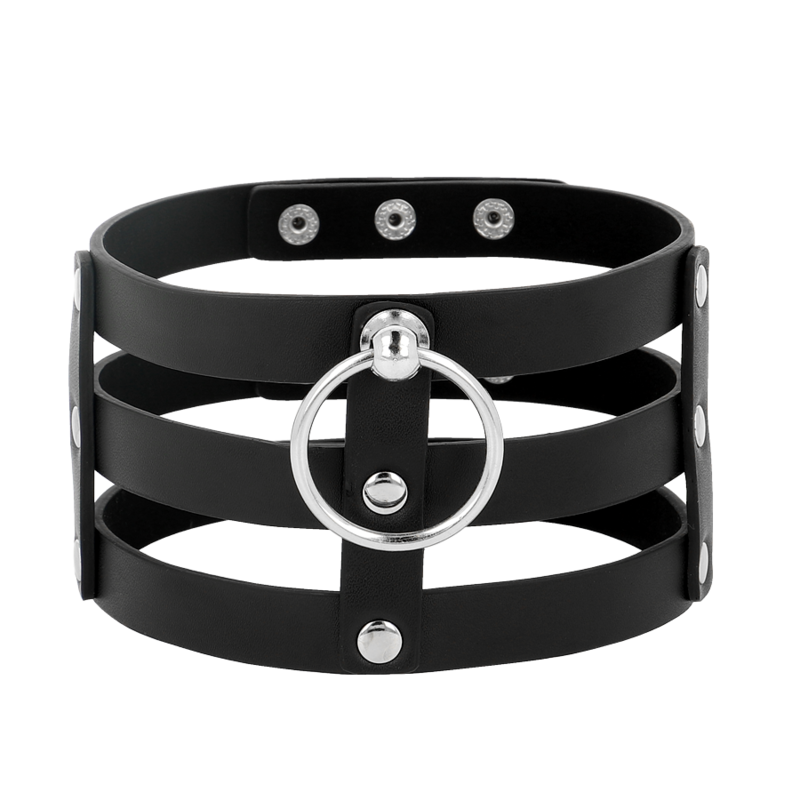 COQUETTE CHIC DESIRE - VEGAN LEATHER CHOKER IN FETISH STYLE