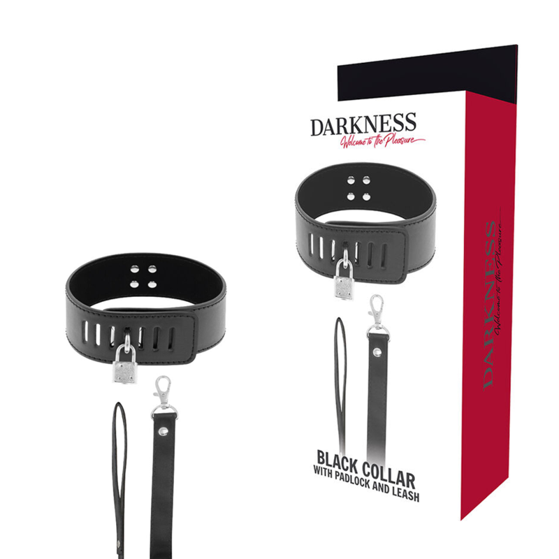 DARKNESS - COLLAR BDSM CON HEBILLA NEGRA