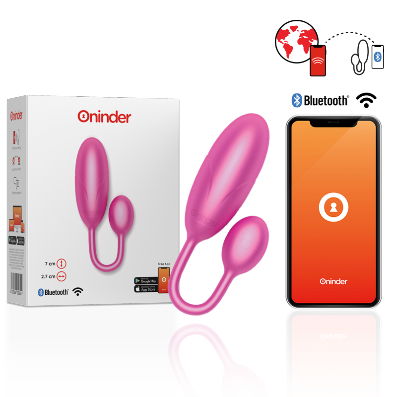 ONINDER - HUEVO VIBRANTE DENVER ROSA 7 X 2,7 CM APP GRATUITA