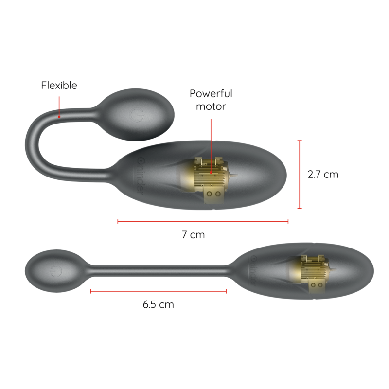 ONINDER - HUEVO VIBRADOR DENVER NEGRO 7 X 2,7 CM APLICACIÓN GRATUITA