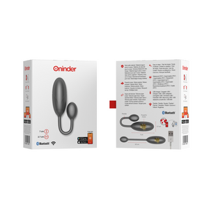 ONINDER - HUEVO VIBRADOR DENVER NEGRO 7 X 2,7 CM APLICACIÓN GRATUITA