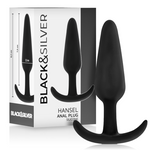 BLACK&SILVER - PLUG ANAL DE SILICONA HANSEL CON MANGO PEQUEÑO