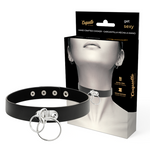 COQUETTE CHIC DESIRE - COLLAR DE PIEL VEGANA CON DOBLE ANILLO