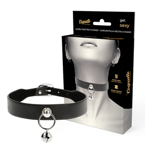 COQUETTE CHIC DESIRE - VEGAN LEATHER CHOKER WOMEN'S ACCESSORY BELL/O-RING