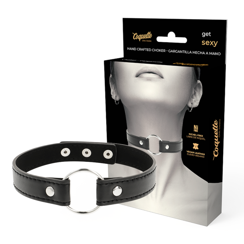 COQUETTE CHIC DESIRE - VEGAN LEATHER NECKLACE WOMEN ACCESSORY
