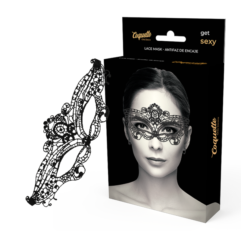 DESEO COQUETO CHIC - MASCARILLA DE ENCAJE FINO NEGRO