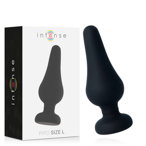 INTENSO - TAPÓN ANAL PIPO L SILICONA NEGRA 13 CM