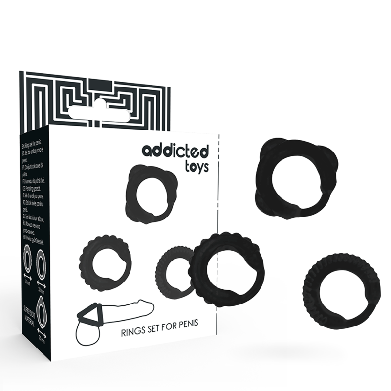 ADDICTED TOYS - SET ANILLO C NERO