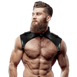 FETISH SUBMISSIVE ATTITUDE - BRIGADE COLLAR DE HOMBRE AJUSTABLE DE POLIPIEL