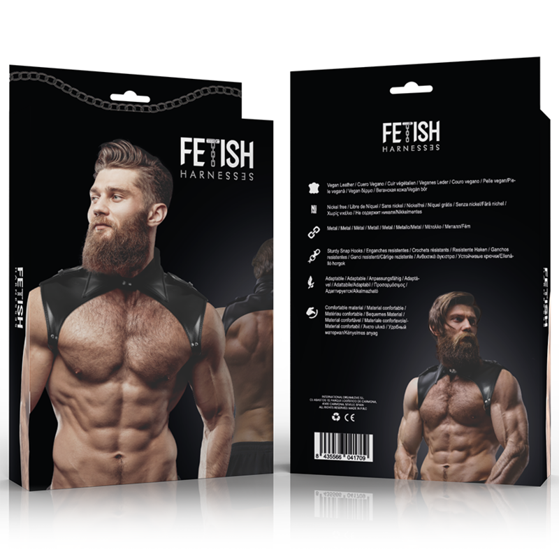 FETISH SUBMISSIVE ATTITUDE - BRIGADE COLLAR DE HOMBRE AJUSTABLE DE POLIPIEL
