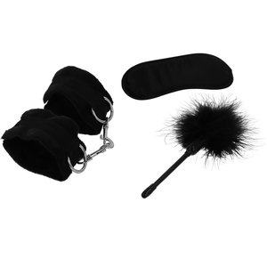INTENSE - FETISH PLAYSET ERÓTICO 2 CON ESPOSAS, VENDA PARA OJOS Y PLUMERO