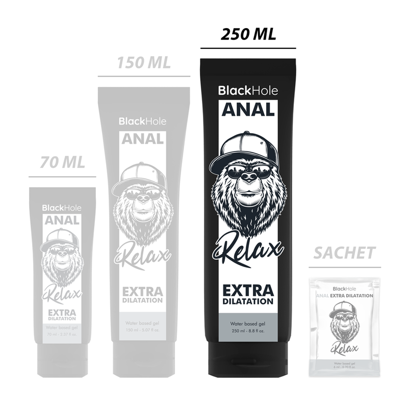 BLACK HOLE - GEL A BASE D'ACQUA PER DILATAZIONE ANALE 250 ML