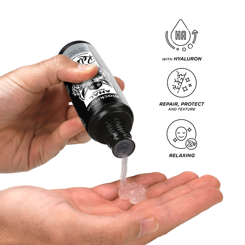 BLACK HOLE - REPARADOR ANAL A BASE DE AGUA RELAX CON HIALURÓNICO 100 ML