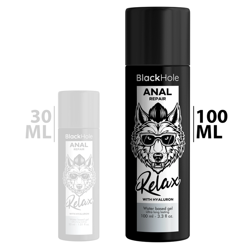BLACK HOLE - ANAL RELAX WATER-BASED REPAIRER WITH HYALURONIC ACID 100 ML