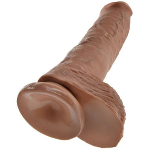 KING COCK - PENE REALISTICO CON SFERE 19.8 CM CARAMELLO