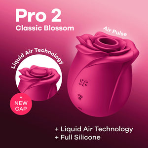 SATISFYER - VIBRATORE A IMPULSI D'ARIA PRO 2 CLASSIC BLOSSOM