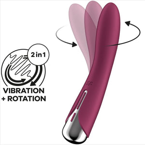 SATISFYER - SPINNING VIBE 1 G-SPOT ROTATING VIBRATOR RED